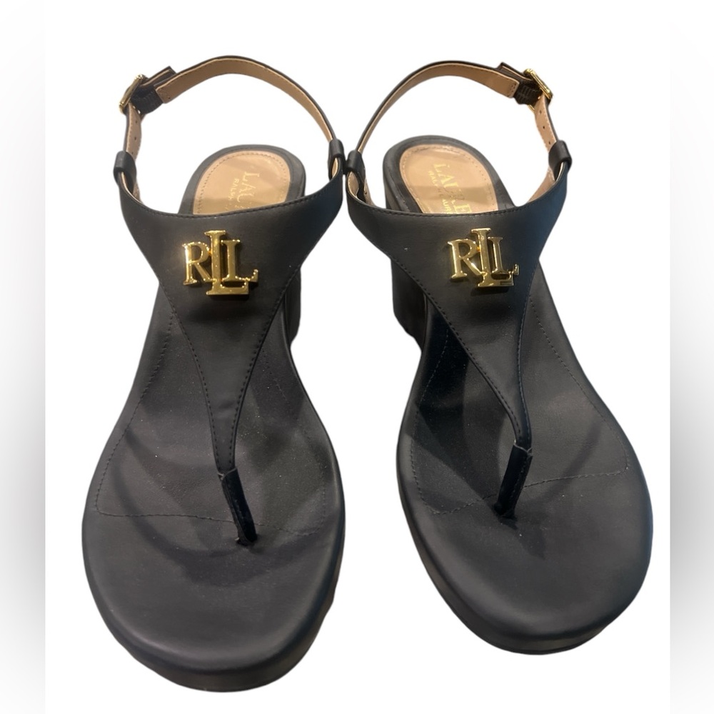 Ralph Lauren black platform shoe